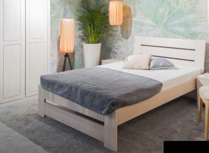 Bedroom set bed 2x nightstand wardrobe 4-piece. Wood cabinet cabinets